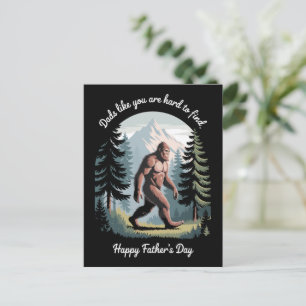 Bigfoot Vatertag Sasquatch Funny Vater Postkarte