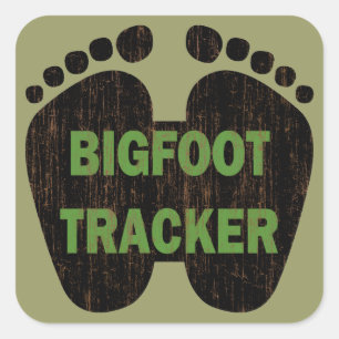 Bigfoot-Verfolger Quadratischer Aufkleber