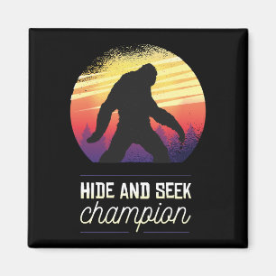 Bigfoot Versteckspiel Champion - Lustiger Yeti Gla Magnet