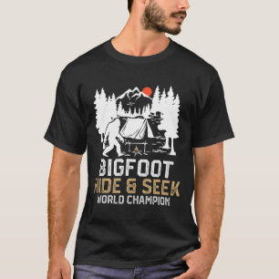 Bigfoot Versteckspiel Weltmeister Lustiger Bigfoot T-Shirt