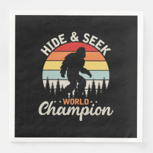 Bigfoot Versteckspiel Weltmeister Serviette