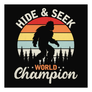 Bigfoot Versteckte-Such-Weltmeister Fotodruck