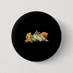 Bigfoot Vintage Berg Sonne Sasquatch Camping Wande Button