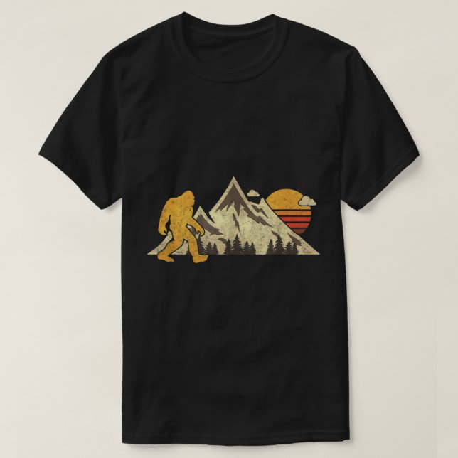 Bigfoot Vintages Shirt Mountain Sun Sasquatch Camp (Design vorne)
