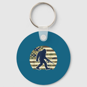 Bigfoot-Waffenbesitzer Camouflage US-amerikanische Schlüsselanhänger
