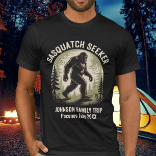 BigFoot Wald Sasquatch Sucher Familienurlaub T-Shirt