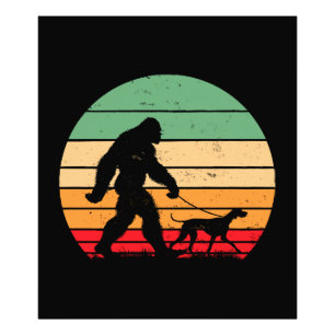 Bigfoot Walking Deutscher Drahthaar Hund Vin Fotodruck