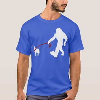 Bigfoot Walking mit dem sibirischen Husky Dog Funn T-Shirt
