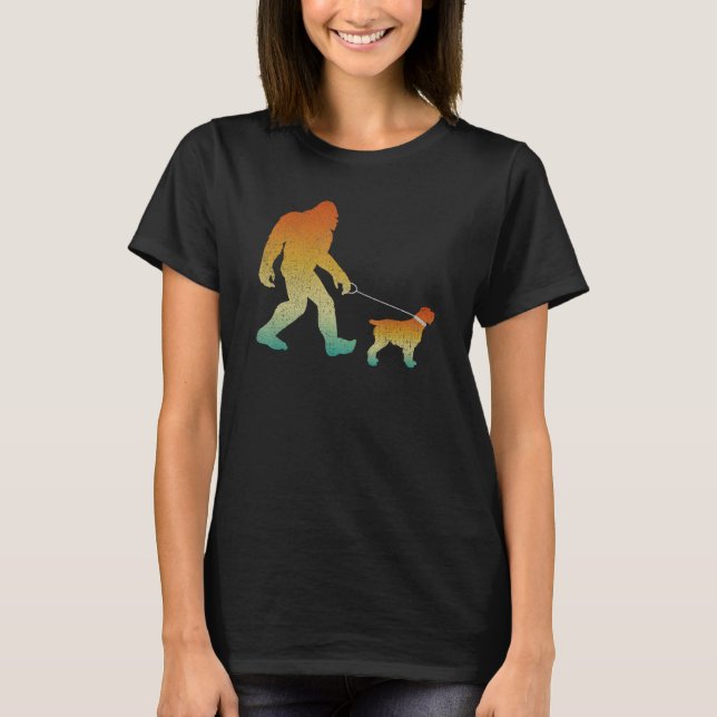 Bigfoot Walking Spinone Italiano Funny Sasquatch P T-Shirt (Vorderseite)