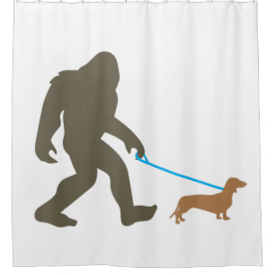 Bigfoot Wandern Dackel Sasquatch Dackel Dog Gesche Duschvorhang