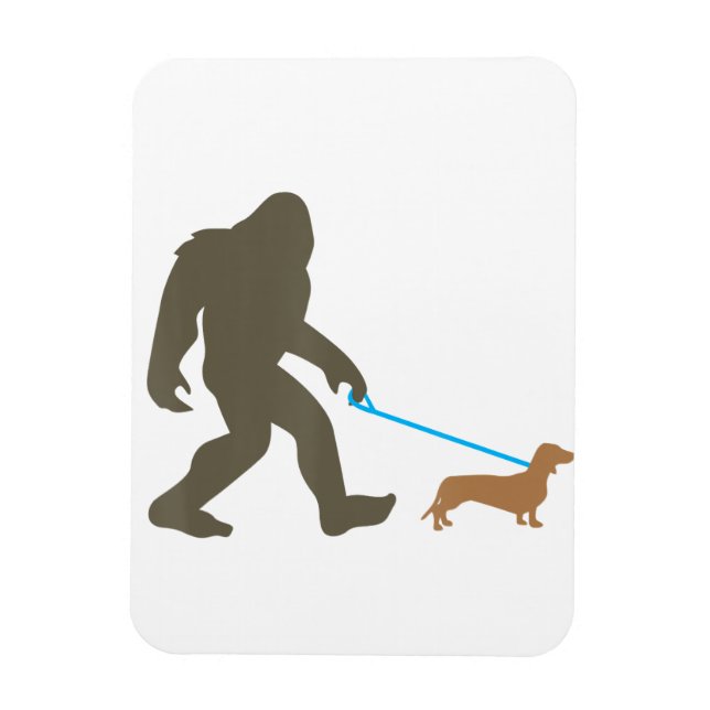 Bigfoot Wandern Dackel Sasquatch Dackel Dog Gesche Magnet (Vertikal)