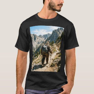 Bigfoot Wandern lustiger Sasquatch Rucksacktour T-Shirt