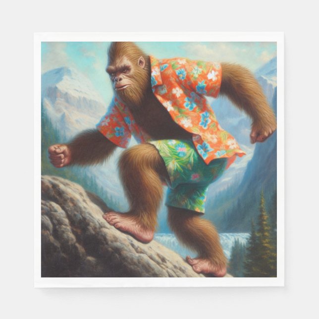 Bigfoot Wandern Serviette (Vorderseite)