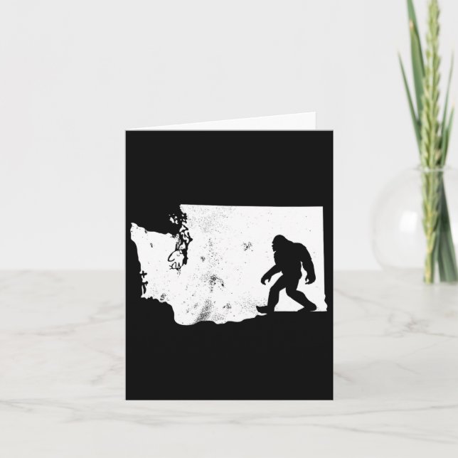 Bigfoot Washington Staat Map Sasquatch Men Women G Karte (Vorderseite)