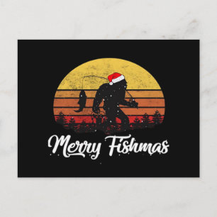 Bigfoot Weihnachten Santa Hut Fröhliche Fishmas Vi