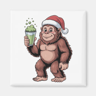 Bigfoot Weihnachten Sasquatch Matcha Liebhaber Magnet