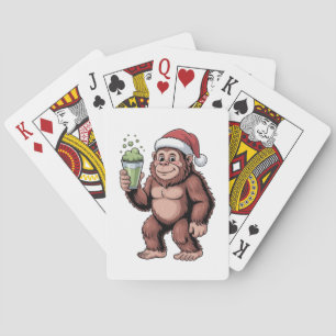 Bigfoot Weihnachten Sasquatch Matcha Liebhaber  Spielkarten