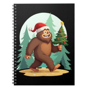 Bigfoot-Weihnachtsbaum-Santa-Hut (2) Notizblock
