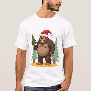 Bigfoot-Weihnachtsbaum-Santa-Hut (4) T-Shirt