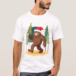 Bigfoot-Weihnachtsbaum-Santa-Hut (4) T-Shirt