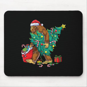 Bigfoot-Weihnachtsbaumlichter Xmas-Jungs Männer Sa Mousepad