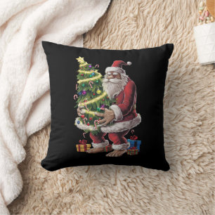 Bigfoot-Weihnachtsbaumlichter Xmas Sasquatch-Fan Kissen
