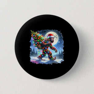 Bigfoot-Weihnachtsferien Sasquatch Xmas Button