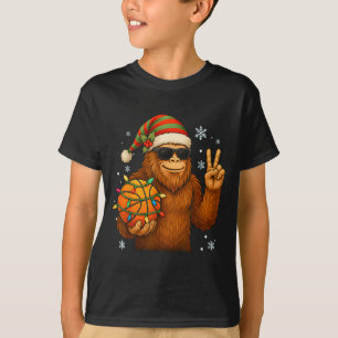 Bigfoot Weihnachtsmann Basketball Weihnachten T-Shirt