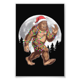 Bigfoot Weihnachtsmann-Christbaum-Lichter Weihnach Fotodruck