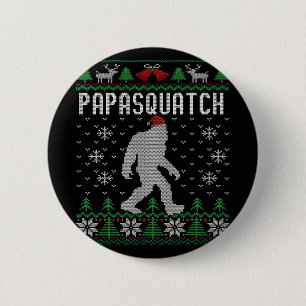 Bigfoot Weihnachtsmann Hässliche Weihnachts-Pyjama Button