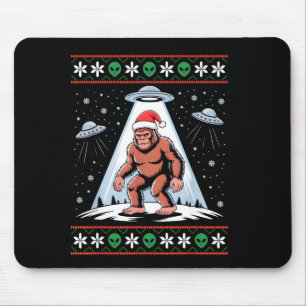 Bigfoot Weihnachtsmann Ufo Alien Lustiger Hässlich Mousepad