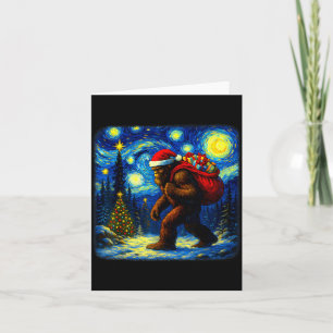 Bigfoot Weihnachtsmann Weihnachten Sternennacht Sa Karte