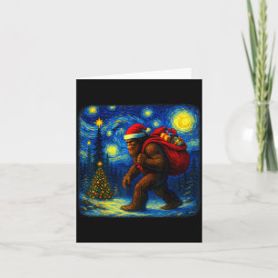 Bigfoot Weihnachtsmann Weihnachts- Sternennacht Sa Karte