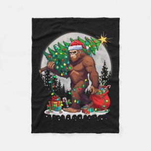 Bigfoot Weihnachtsmann Weihnachtsbaum Lichter Lust Fleecedecke