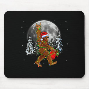 Bigfoot Weihnachtsmann Weihnachtsbaum Lichter Lust Mousepad