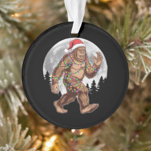 Bigfoot Weihnachtsmann Weihnachtsbaum Lichter Xmas Ornament