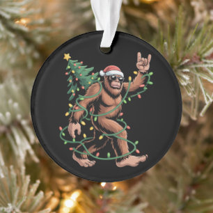 Bigfoot Weihnachtsmann Weihnachtsbaum Sasquatch Ni Ornament