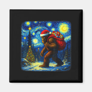 Bigfoot Weihnachtsmann Weihnachtssternennacht Sasq Magnet