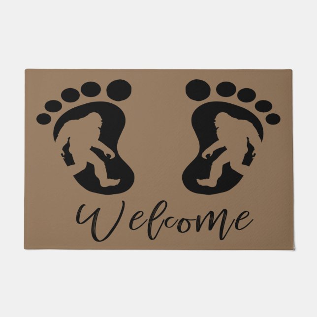 Bigfoot Welcome Doormat | Wohngestaltung Bigfoot Fußmatte (Vorderseite)