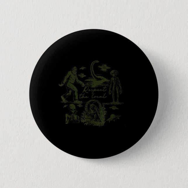 Bigfoot Wendigo Kryptoid UFO-Jagd Außerirdischer R Button (Vorderseite)