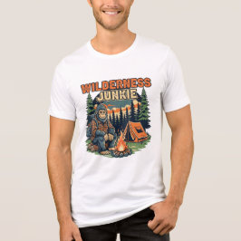 Bigfoot Wildness Junkie Retro-Design Tri-Blend Shirt