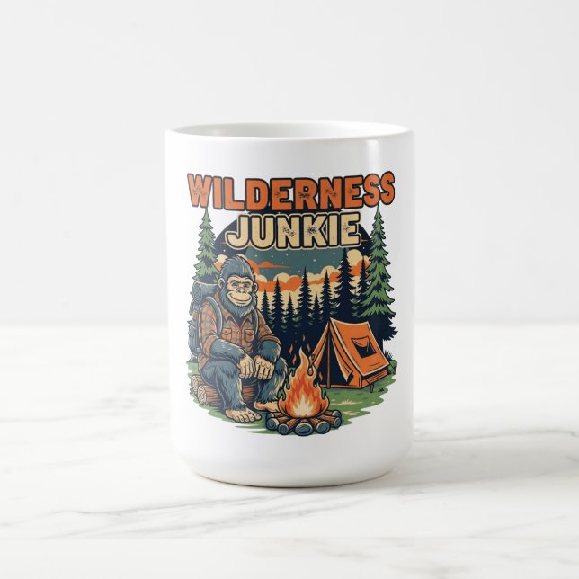 Bigfoot Wildness Junkie Retro-Design Verwandlungstasse (Zentrum)