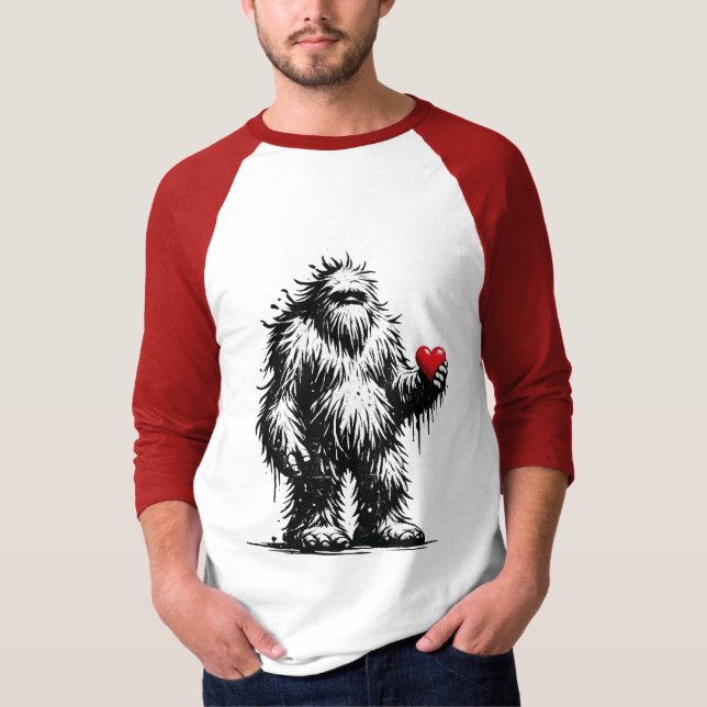 Bigfoot With a Heart T-Shirt (Vorderseite)
