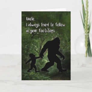 Bigfoot with Child Birthday for Oncle Karte