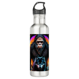 Bigfoot Wolf farbiges Portal Edelstahlflasche