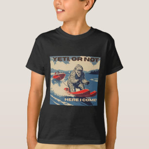 Bigfoot, Yeti auf Wasserskiern, Wasserskilaufen T-Shirt