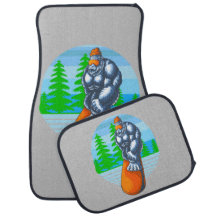 Bigfoot Yeti Sasquatch Snowboarden Wintersport