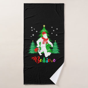 Bigfoot Yeti Sasquatch Weihnachten Glaube Weihnach Badehandtuch