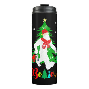 Bigfoot Yeti Sasquatch Weihnachten Glaube Weihnach Thermosbecher