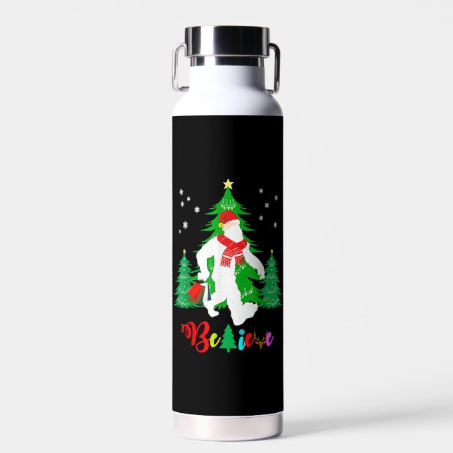 Bigfoot Yeti Sasquatch Weihnachten Glaube Weihnach Trinkflasche (Vorne)